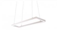  PD61230-WH - Piazza - Rectangular Pendant with Powder Coated Extruded Aluminum