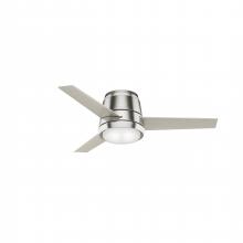  59570 - Casablanca 44 inch Commodus Brushed Nickel Low Profile Ceiling Fan with LED Light Kit & Wall Control