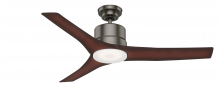  50450 - Casablanca 52 inch Piston Brushed Slate Damp Rated Ceiling Fan with LED Light Kit & Handheld Remote