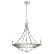 Hunter 19417 - Hunter Perch Point Brushed Nickel 5 Light Small Chandelier Ceiling Light Fixture