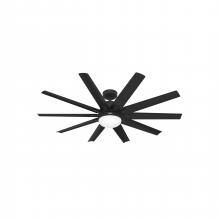  52615 - Hunter 60 inch Overton ENERGY STAR® Matte Black Damp Rated Ceiling Fan with LED Light Kit