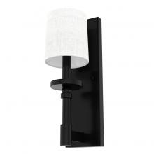  19692 - Hunter Briargrove Matte Black 1 Light Small Sconce Wall Light Fixture