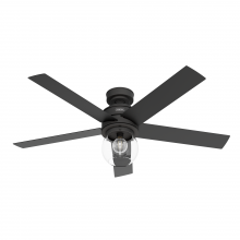  52655 - Hunter 52 inch Xidane Matte Black Ceiling Fan with LED Light Kit and Handheld Remote