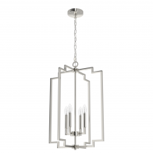  19577 - Hunter Zoanne Brushed Nickel 4 Light Large Pendant Ceiling Light Fixture