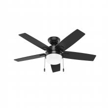  52775 - Hunter 44 inch Anisten ENERGY STAR® Matte Black Ceiling Fan with LED Light Kit and Pull Chain