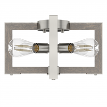  19817 - Hunter Woodburn Brushed Nickel 4 Light Flush Mount Ceiling Light Fixture