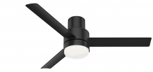  51330 - Hunter 52 in Gilmour Matte Black Low Profile Damp Rated Ceiling Fan w/ LED LT Kit & Handheld Remote