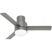  51475 - Casablanca 44 inch Gilmour Matte Silver Damp Rated Ceiling Fan with LED LT Kit & Handheld Remote