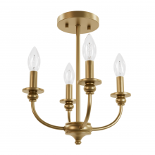  48068 - Hunter Southcrest Luxe Gold 4 Light Small Flush Mount Ceiling Light Fixture