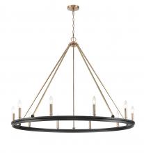  9510-MB/MG - Carruth 1 - Light Chandelier Ceiling Light Matte Black Modern Gold