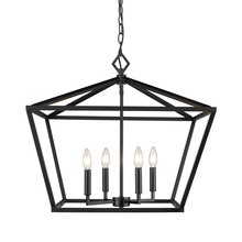  3294-MB - 4-Light Pendant light Matte Black