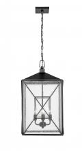  42645-PBK - Caswell 4-Light Outdoor Hanging Lantern Powder Coated Black