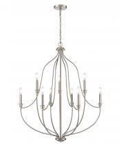  98009-BN - Senoia 9-Light Chandelier Ceiling Light Brushed Nickel