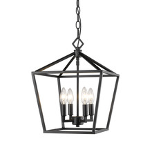  3234-MB - 4-Light Pendant light Matte Black