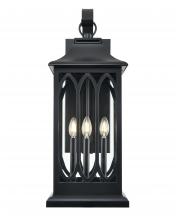  88103-PBK - Mallorey 3-Light Outdoor Wall Sconce Powder Coated Black