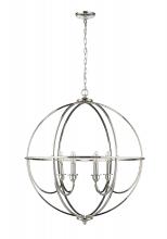  12306-PN - Artemis 6-Light Chandelier Ceiling Light Polished Nickel