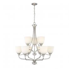  492009-BN - Alberta 9-Light Chandelier Ceiling Light Brushed Nickel