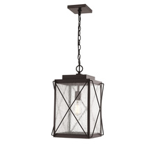  2615-PBZ - Robinson 1-Light Outdoor Hanging Lantern Powder Coated Bronze