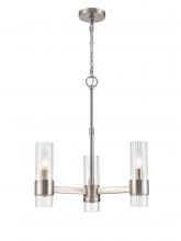  9973-BN - Caberton 3-Light Chandelier Ceiling Light Brushed Nickel