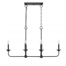  29806-MB - Freesia 6-Light Chandelier Ceiling Light Matte Black