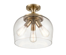  9713-MG - Ashford 3-Light Semi-Flush Ceiling Mount Modern Gold