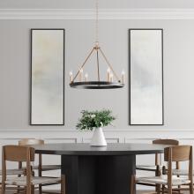  9506-MB/MG - Carruth 5-Light Chandelier Ceiling Light Matte Black Modern Gold