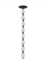  700CLR24BZ-LED927R - Sean Lavin Collier 1-light dimmable LED pendant with dark bronze finish and crystal shade