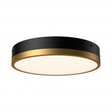  FM554211AGMB-5CCT - Adelaide 11-in Aged Gold/Matte Black LED Flush Mount