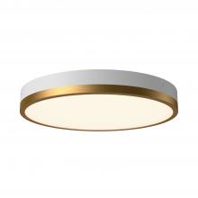  FM554215AGWH-5CCT - Adelaide 15-in Aged Gold/White LED Flush Mount