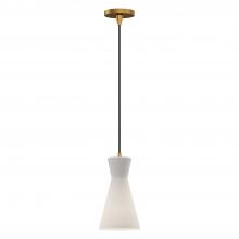  PD473706AGOP - Betty 6-in Aged Gold/Opal Glass 1 Light Pendant