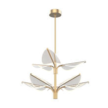  PD321132NB - Flora 8 Head Natural Brass LED Pendant