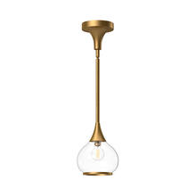  PD524006AGCL - Hazel 6-in Aged Gold/Clear Glass 1 Light Pendant