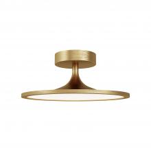  SF418012BG - Issa 12-in Brushed Gold LED Semi Flush Mount