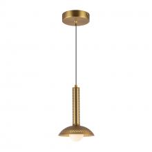  PD616109BGOP-UNV - Arden 9-in Brushed Gold/Opal Glass LED Pendant