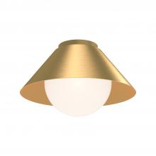  FM485214BGOP - Remy 14-in Brushed Gold/Opal Glass 1 Light Flush Mount