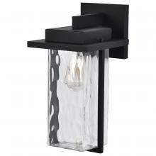  60/7356 - Vernal; 1 Light Large Wall Lantern; Matte Black with Clear Water Glass