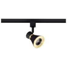  TH633 - 12 Watt LED Cinch Track Head; 3000K; Matte Black and Brushed Brass Finish