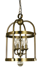  1103 AB - 4-Light Antique Brass Compass Mini Chandelier