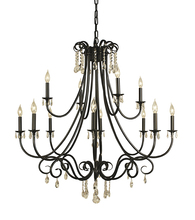  2997 BN - 12-Light Brushed Nickel Liebestraum Foyer Chandelier