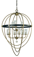  3049 AB/MBLACK - 9-Light Antique Brass/Matte Black Margaux Chandelier