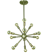  4393 AB - 12-Light Antique Brass Simone Chandelier