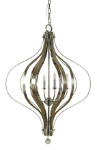  4586 BN - 6-Light Brushed Nickel Aries Chandelier