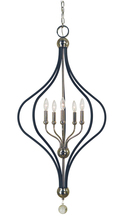  4950 AB/MBLACK - 5-Light Antique Brass/Matte Black Boulevard Chandelier