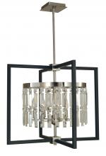  5335 BN/MBLACK - 5-Light Brushed Nickel/Matte Black Hannah Chandelier