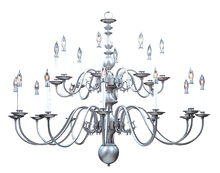  9138 MB - 20-Light Mahogany Bronze Jamestown Foyer Chandelier