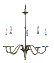  9225 MB - 5-Light Mahogany Bronze Jamestown Dining Chandelier