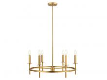  M100140NB - 6-Light Chandelier in Natural Brass