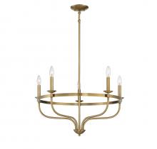  M10087NB - 5-Light Chandelier in Natural Brass