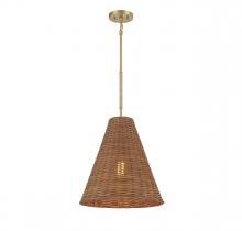  M7036NRNB - 1-Light Pendant in Natural Brass