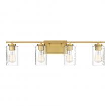  M80039NB - 4-Light Bathroom Vanity Light in Natural Brass